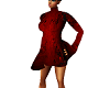 ~B~Long Sleeve Red Dress