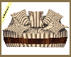 Brown striped couch 