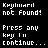 KeyBoard Error