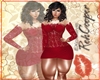 Dress red lace July BRZ