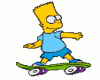 bart on skateboard