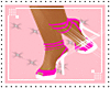 bling heels pink/wht