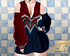 J | RedBlue Knit Dress