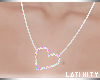 *L Dia Heart Necklace