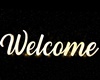 welcome sign gold sparkl