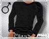 !Plain Sweater Black Men