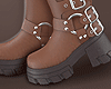 Knee leather boots