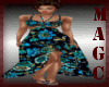 Blue flowers beach dress