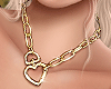 Heart Chain Necklace 24K