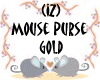 (IZ) Mouse Purse Gold