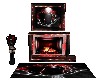 Fire Place Red Roses 