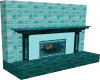 A Fireplace in Teal