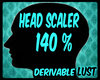 M/F 140 % Head Scaler