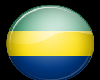 Gabon Button Sticker