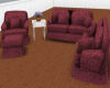 Burgandy Sofa Set