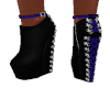 Purple Laced Wedge Boots