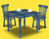" Blue Wood Coffee Table