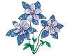 Sparkling Blue Flowers