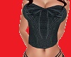 darkgreen black corset