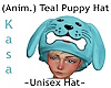 (Anim) Teal Puppy Hat