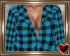 Teal Flannel Blouse