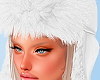 Winter hat fur white