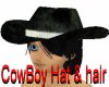 JR CowBoy Hat & hair