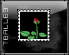 Red Blooming Rose Stamp