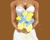 blue n yellow bouquet