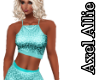 AA  BLUE LEOPARD HALTER