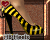 ~HB~Stripe Heels -Yellow