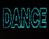 teal dance neon sign
