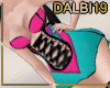 Dress black pink blue