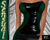 Emerald Lthr Panel Dress