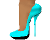 aqua glitter pumps