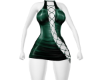 604 green Latex Dress ML