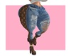 ABplus ripped LV jeans