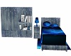 Blue Lovers Bedroom Set