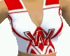 White/Red Cheer Top