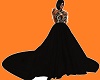 silk black xmas  gown