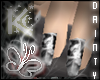 [KB]  Flower Black Nails