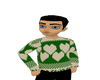 Green sweater w/hearts