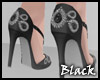 BLACK jeweled heels