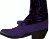 Purple Ostrich Boots