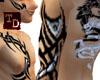 {TD} B/W Dragons Tattoos