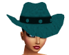 {M}Teal Cowgirl Hat
