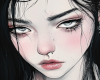 emo girl postcard