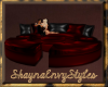 *SL* Red~Blk 10P Couch