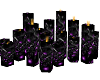 black n purple candles