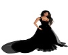 Elegant Black/Ruby Gown